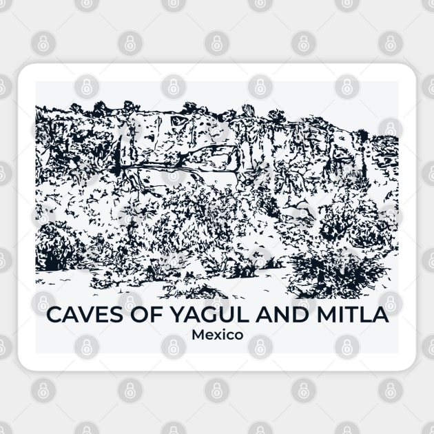 Caves of Yagul and Mitla - Mexico Magnet by Lakeric